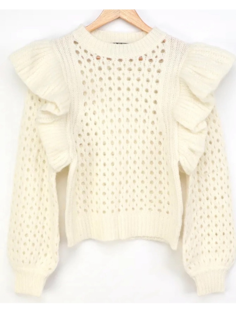 Lulus Ruffle Sleeve Sweater - Picture 3 of 7